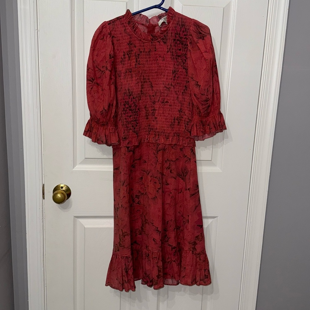 SEA red floral dress